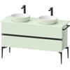 Image de Duravit Meuble sous lavabo sur pied Sivida moy., 131,5x54,8x47,5 cm, 2 tiroirs, noir mat