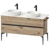 Image de Duravit Sous-meuble console Sivida E Ma., 131,5x54,8x47,5 cm, 2 tiroirs, noir mat