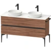 Image de Duravit Sous-meuble console de lavabo au sol Sivida N N, 131,5x54,8x47,5 cm, 2 tiroirs, col. noir