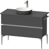 Image de Duravit Sous-meuble console de lavabo au sol Sivida 104,5x54,8x47,5 cm, gris, 2 tiroirs, G c