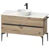 Image de Duravit Sous-meuble console au sol Sivida 124,5x54,8x47,5 cm, E Marbre, 2 SBK, Couleur noire