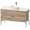 Image de Duravit Sous-meuble console de lavabo au sol Sivida 124,5x54,8x47,5cm, E marbre, 2 tiroirs, G c