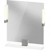 Image de Duravit Miroir LED 9 W Sivida 65x65x3,6 cm, blanc chaud, interrupteur, acier, chromé