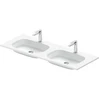 Image de Duravit Meuble double vasque DuroCast Plus Sivida 129x48,5 cm, avec trou robinet, blanc mat soyeux