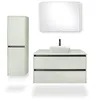 Image de Duravit Sivida lavabo à poser, rectangulaire, 400x400mm, sans trou pour robinet, sans trop-plein, 266001, Couleur: Couleur intérieure blanc satiné, couleur extérieure vert pâle mat