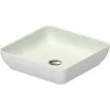 Image de Duravit Sivida lavabo à poser, rectangulaire, 400x400mm, sans trou pour robinet, sans trop-plein, 266001FG00, Couleur: Couleur intérieure vert pâle mat, couleur extérieure blanc satiné