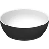 Image de Duravit Sivida lavabo à poser, rond, 300x300mm, sans trou pour robinet, sans trop-plein, 266002FI00, Couleur: Couleur intérieure blanc satiné, couleur extérieure gris foncé mat