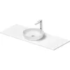Image de Duravit Sivida Set lavabo, rond, 400x400mm, incl. console 1280x500mm, 2680153200, Couleur: Version