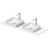 Image de Set de lavabos Duravit Sivida, rectangulaire, 2 lavabos, 400x400mm, incl. console 1350x500mm, 2680213200, Couleur: Version