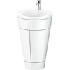 Image de Duravit Meuble sous lavabo c-bonded Set Starck 1 56x86,4x60,5cm, deb., chr, blanc hgl