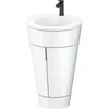 Image de Duravit Meuble sous-lavabo c-bonded Set Starck 1 56x86,4x60,5cm, deb., noir, blanc brillant
