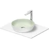 Image de Duravit Sivida Set lavabo, rond, 400x400mm, incl. console 680x500mm, 268012FG00, Couleur: Version