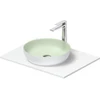Image de Duravit Lavabo console Sivida 68x50 cm, I.Fa vert m, Ext.Fa blanc s-mat