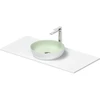 Image de Duravit Lavabo console Sivida 108x50 cm, I.Fa vert m, Ext.Fa blanc s-mat