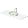 Image de Duravit Console de lavabo Sivida 128x50 cm, vert I.Fa, extérieur blanc s-mat