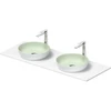 Image de Duravit Console lavabo Sivida 135x50 cm, vert I.Fa, blanc extérieur mat s-matt