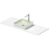 Image de Set lavabo Duravit Sivida, rectangulaire, 400x400mm, incl. console 1280x500mm, 268020FG00, Couleur: Version