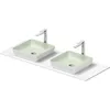 Image de Set de lavabos Duravit Sivida, rectangulaire, 2 lavabos, 400x400mm, incl. console 1350x500mm, 268021FG00, Couleur: Version