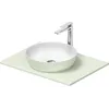 Image de Duravit Sivida Set lavabo, rond, 400x400mm, incl. console 680x500mm, 268012FH00, Couleur: Version