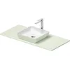 Image de Set lavabo Duravit Sivida, rectangulaire, 400x400mm, incl. console 1080x500mm, 268019FH00, Couleur: Version