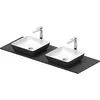 Image de Set de lavabos Duravit Sivida, rectangulaire, 2 lavabos, 400x400mm, incl. console 1350x500mm, 268021, Couleur: Version