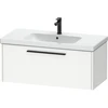 Image de Duravit Meuble sous lavabo D-Code 98,4x40x46 cm, 1 tiroir, blanc mat, grand noir