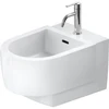 Image de Duravit Bidet mural Balcoon 37x54 cm, avec robinet, sortie supérieure, blanc brillant