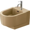 Image de Duravit Bidet mural Balcoon 37x54 cm, avec robinetterie, évacuation supérieure, terre argile mate