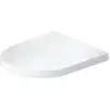 Image de Duravit Abattant WC Balcoon Compact 37x54cm, amovible, avec frein de chute, blanc brillant