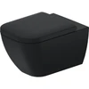 Image de Duravit WC suspendu, cuvette à chasse profonde Happy D.2 36,5x54 cm, 4,5 l, sans bride, anthracite HygGlaze