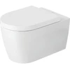 Image de Duravit WC suspendu, cuvette à chasse profonde Me by Starck 37x57cm, 4,5 l, sans rebord, blanc mat HygGlaze