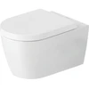 Image de Duravit WC suspendu, cuvette à chasse profonde Set HygFlush Me by Starck avec abattant, blanc mat soyeux Hygieneglaze