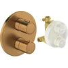 Image de Duravit Kit de montage prêt UP-THM, rosace ronde, bronze brossé