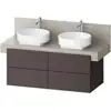 Image de Duravit Meuble sous-lavabo Balcoon 120x57x52,2 cm, brun structuré, 4 tiroirs