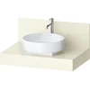 Image de Duravit Console Balcoon 80x55x37 cm, 1 AS robinet central, ivoire mat