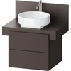 Image de Duravit Meuble sous lavabo Balcoon 60x57x53,4 cm, brun structuré, 2 tiroirs
