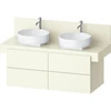 Image de Duravit Meuble sous lavabo Balcoon 120x57x53,4 cm, ivoire structuré, 4 tiroirs