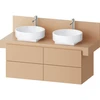Image de Duravit Meuble sous-lavabo Balcoon 120x57x53,4 cm, Terra structuré, 4 tiroirs