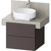 Image de Duravit Meuble sous-lavabo Balcoon 60x57x52,2 cm, brun structuré, 2 tiroirs
