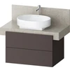 Image de Duravit Meuble sous lavabo Balcoon 80x57x52,2 cm, brun struct., 2 tiroirs