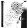 Image de Zelsius Douche Solaire avec Robinet, Douche à Pieds | Noir | Douche de Jardin 35 l, Froide et Chaude, Max. 60 °C, raccord Tuyau d'arrosage | Douche de Jardin extérieure, Douche Solaire extérieur