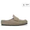 Image de Birkenstock pour femme. 1029710 Sabots en Cuir Naples Wrapped (Coupe Étroite) taupe (41), Plat, Aucun, Casuel