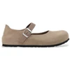 Image de Birkenstock pour femme. 1030432 Ballerines en daim Mantova (Coupe Étroite) taupe (41), Plat, Cuir, Boucle, Casuel