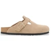 Image de Birkenstock pour femme. 1030883 Sabots en Cuir Boston (Coupe Étroite) beige (40), Plat, Aucun, Casuel