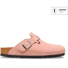 Image de Birkenstock pour femme. 1031635 Sabots en Cuir Boston (Coupe Étroite) rose (41), Plat, Aucun, Casuel