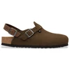 Image de Birkenstock pour homme. 1032024 Sabots en Cuir Tokyo (Coupe Régulière) marron (42), Plat, Boucle, Casuel