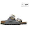 Image de Birkenstock pour femme. 1032071 Sandales en Cuir Arizona Big Buckle (Coupe Étroite) bleu (36), Plat, Aucun, Casuel