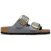 Image de Sandales Arizona Big Buckle Cuir Huilé BIRKENSTOCK Gris bleuté 36