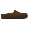 Image de Birkenstock pour homme. 1032552 Sabots en Cuir Amsterdam Wrapped (Coupe Étroite) marron (40), Plat, Aucun, Casuel