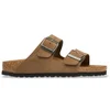 Image de Birkenstock pour femme. 1032717 Sandales en Cuir Arizona (Coupe Étroite) marron (36), Plat, Aucun, Casuel